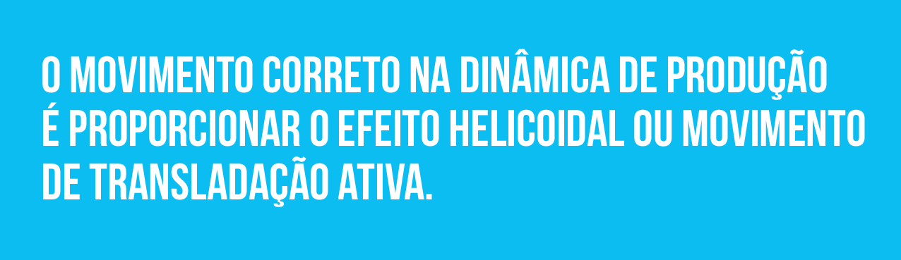 Movimento helicoidal de transladação da hélice cowles 
