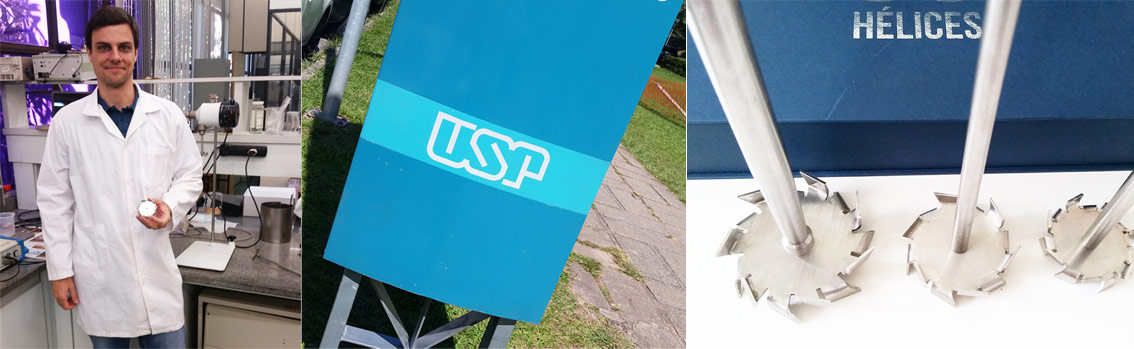 Agitador mecânico na USP