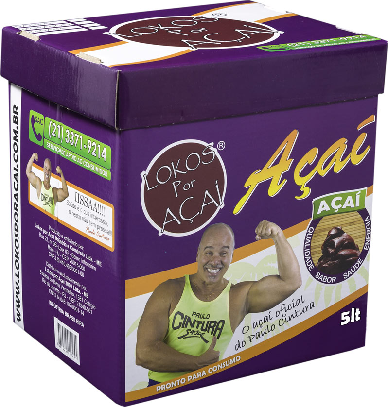 Embalagem com 10 litros de açaí
