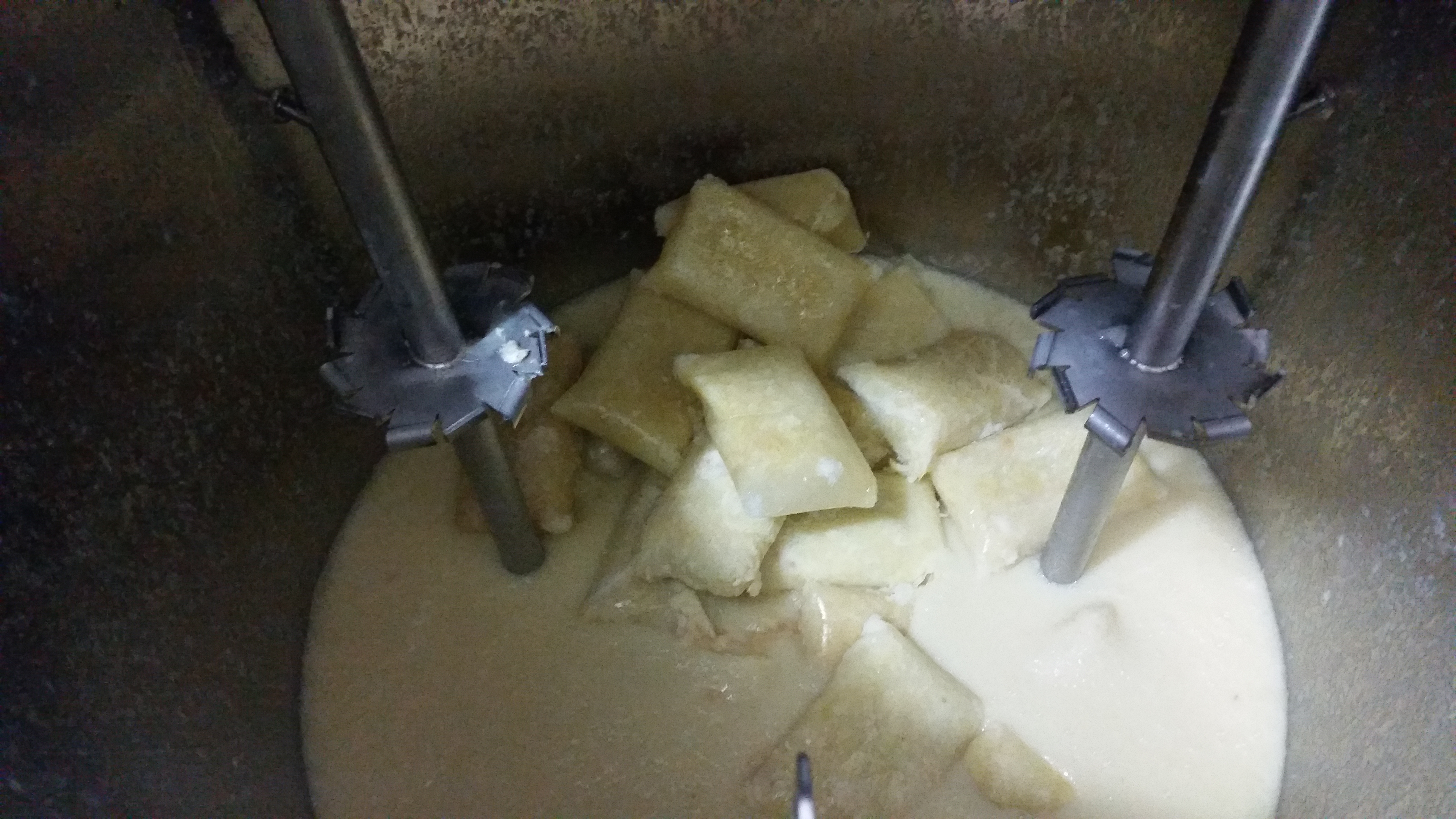 Adicionando a receita sólida no equipamento 