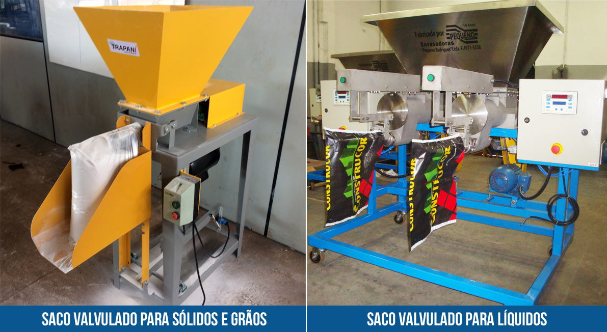 Sacos valvulados para liquidos e solidos