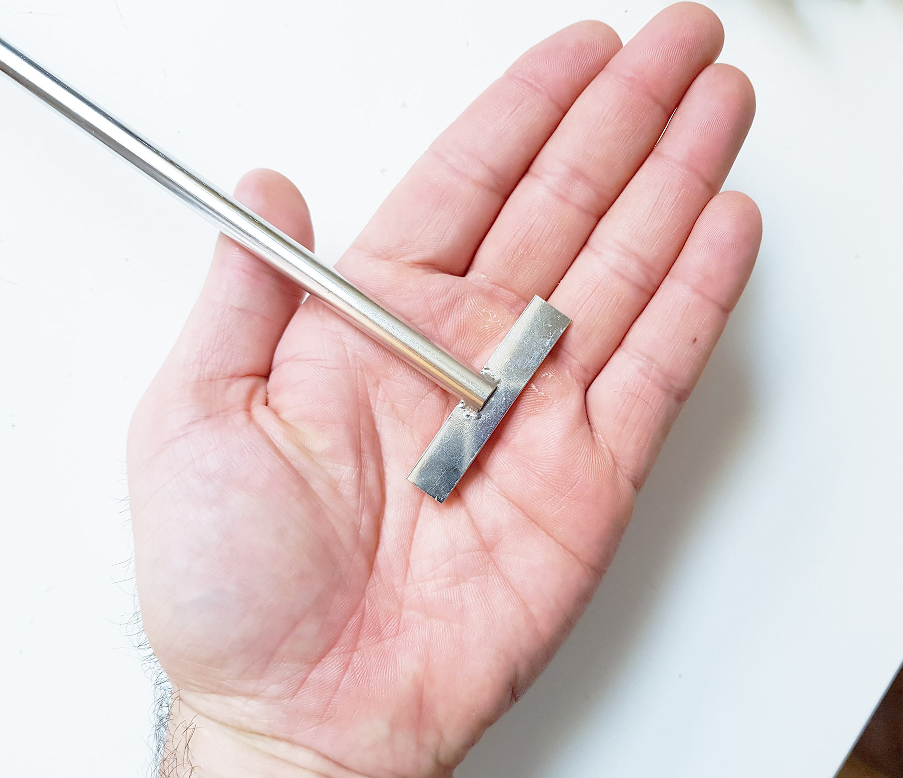 Agitador de laboratório com 2 pás retas 