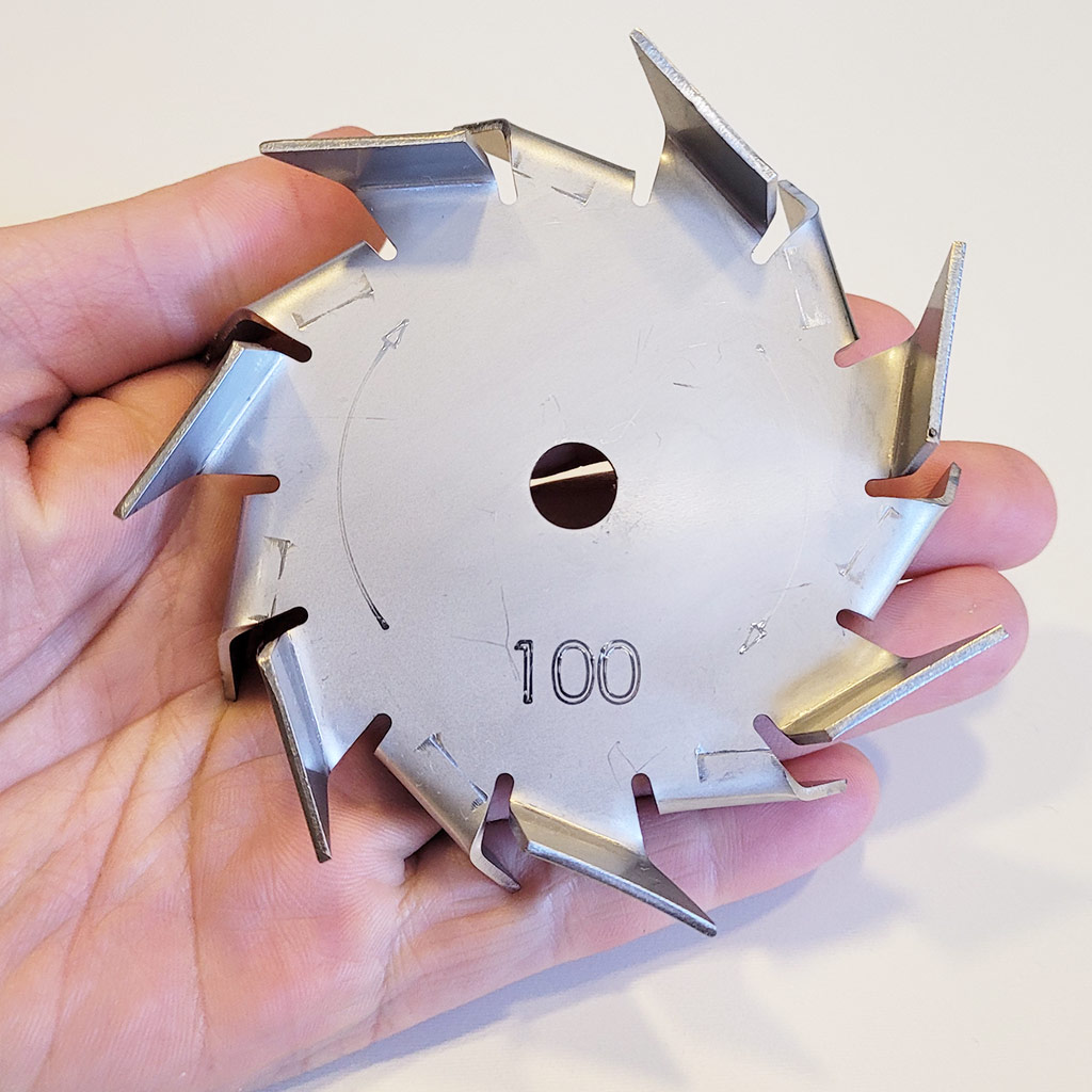 Disco Cowles com 100mm, chapa de 2mm Disco cowles com 100mm, chapa de 2mm