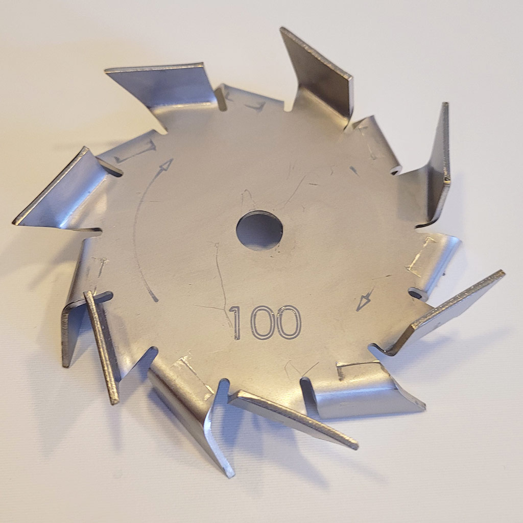 Dispersor Cowles com 100mm, chapa de 2mm Disco Cowles com 100mm, chapa de 2mm