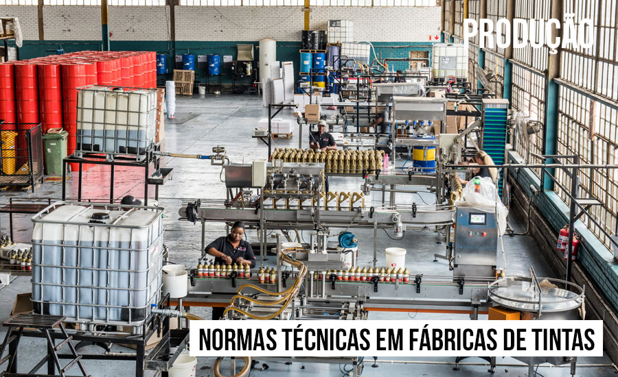 Normas técnicas para fábricas de tintas - Linha de Produção